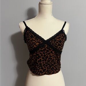 Wild Fable Lace Trim Striped Cami